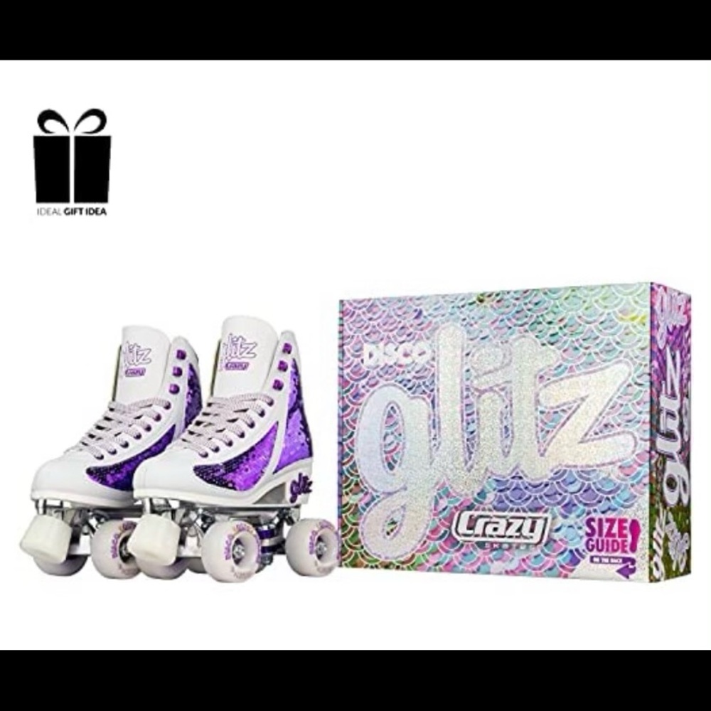 Brand new roller skates. Never worn. Box says size 6 but fits like 7 1/2.